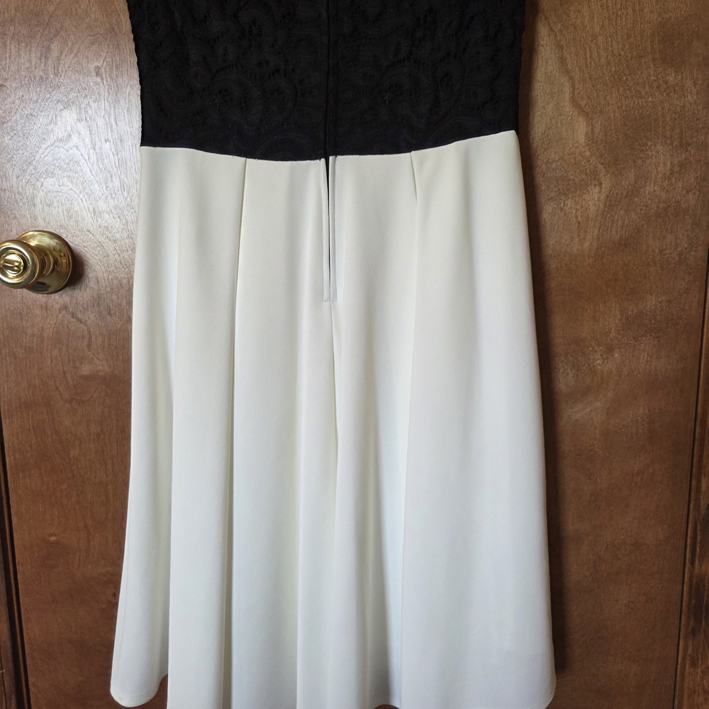 Elegant Black and White Lace Dress - Picture 5 of 6